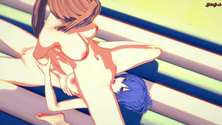 Hentai Smash: 해변에서 레즈 섹스를 즐기는 Kaede Sakura와 Natsuru Senou - 꼴리는 헨타이