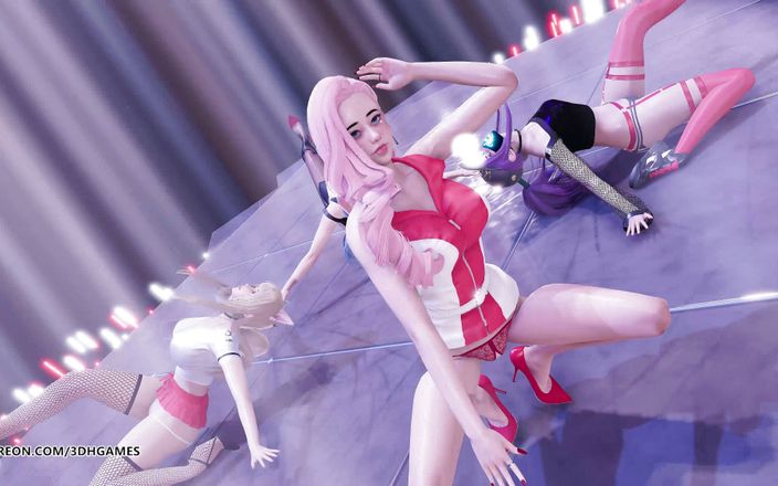 3D-Hentai Games: [mmd] T Ara - baile desnudo estilo conejito Ahri Kaisa Seraphine...