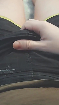 Jerking off in Shorts - Large Dried Stains of Cum All Over My Body