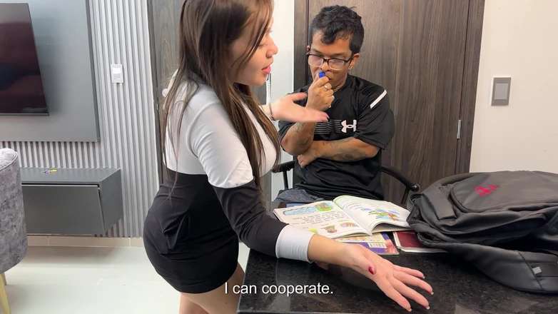 Julianaburning: I Help My Shy Stepbrother with His Homework