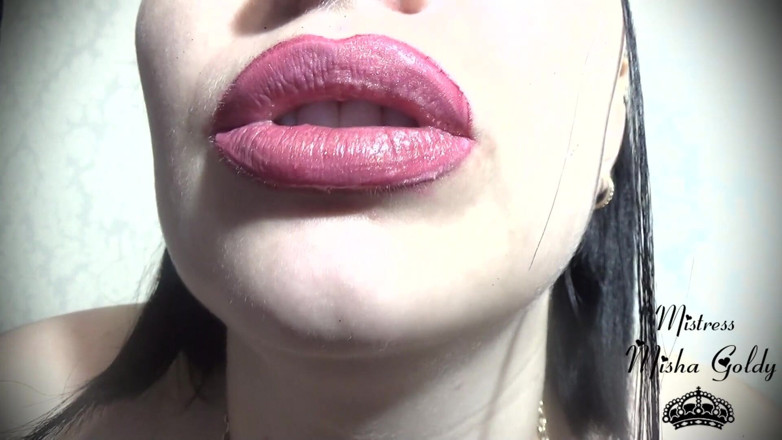 Goddess Misha Goldy: Fetish lip gloss pink-golden &amp; pemujaan