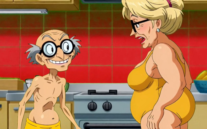 Octopussy Lovers Club: Nenek hentai dipuasin sama dua untuk sarapan pagi