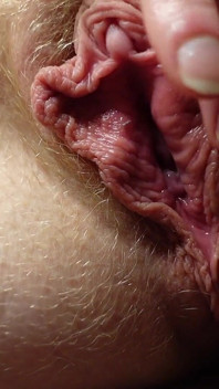 Playing with My Big Labia and Fingering Pussy From Close up