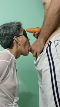 My Stepson Cheated on Me with a Game of Flavors - He Feeds Me a Big Cock and Ends up Filling Me with Milk