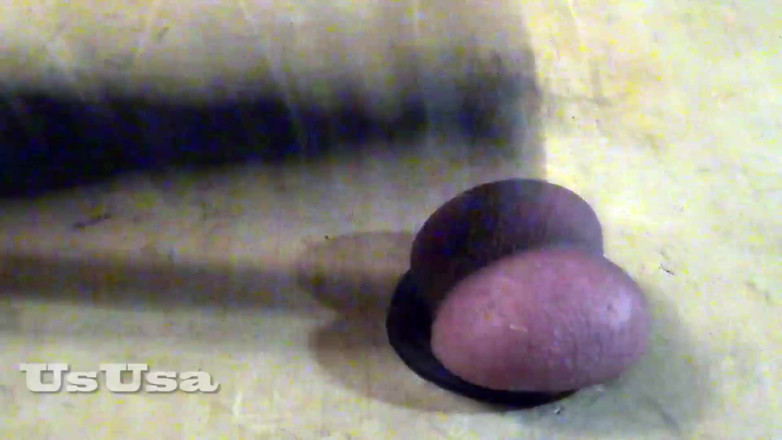 UsUsa for Men: Ballbusting with a rubber dick