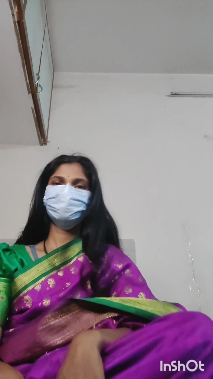 Desishycouple: Desi Bhabhi Shivani Horny in Pink Sari.