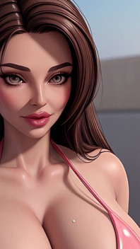 Prezentace vnadné 3D bohyně: NSFW generovaný Ai