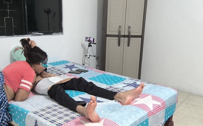 NEGRITA SEXY: 我的18岁新女友舔舐并吮吸我的棕色大鸡巴