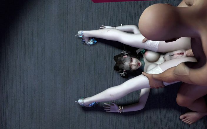 Why fuck so hard: Seksi elbise giyen 3 boyutlu sevimli Asyalı bebek büyük yarakla sikiliyor
