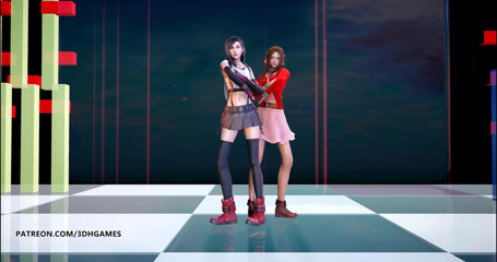 3D-Hentai Games: Berry good - mellow Mellow, tifa Lockhart Aerith, seksi striptiz antim...