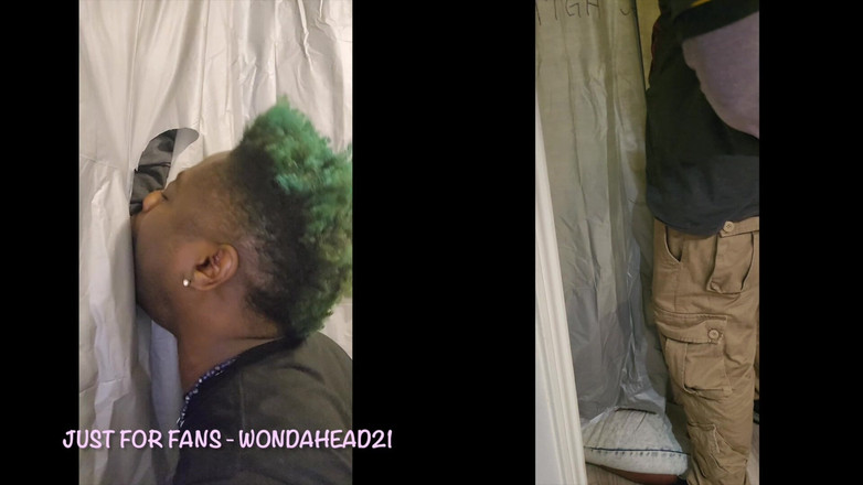 Wondahead21: Sissys erste gloryhole-action!