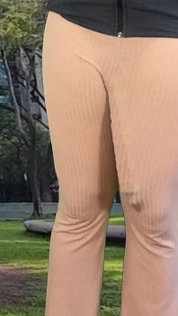 Huge Dick Shemale Hands Free Cum Outdoor