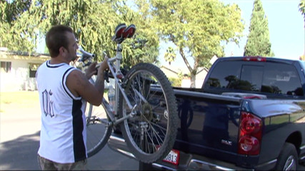 Get Your Fix: Bike riding flexible blonde gets picked up and pounded
