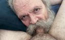 FuzzyBeardBoy: Moustache Daddy Worships Cock, Swallows Cum