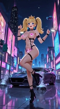 108. Princess Peach Cyberpunk Version Dance (ai Animation)