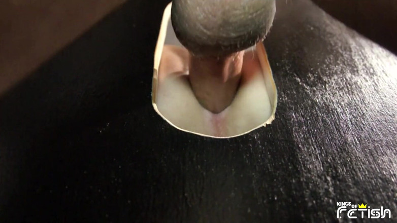 Gay Diaries: Horny twink gets anal sex through gloryhole in bareback style...
