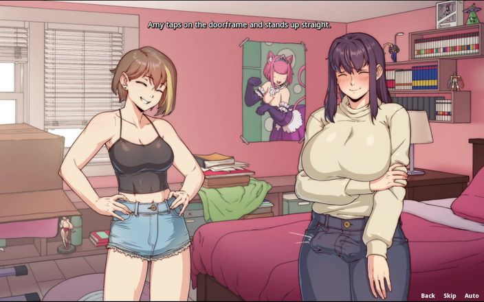 Trans Asura: Chloe Uzyskiwanie Boner dla swojej współlokatorki Amy w pierwszym dniu