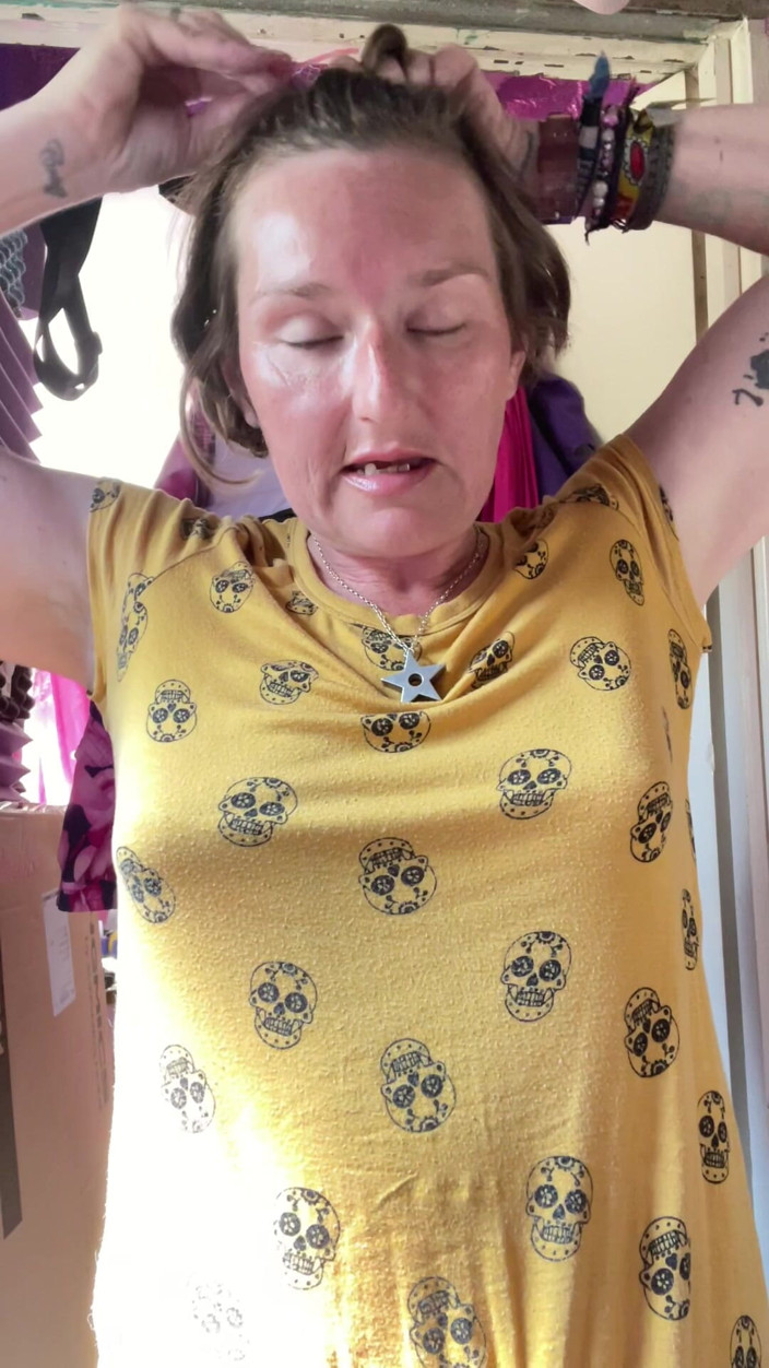 MistressWriggler: Slapping on the Sunscreen to Do Topless Gardening, but I...