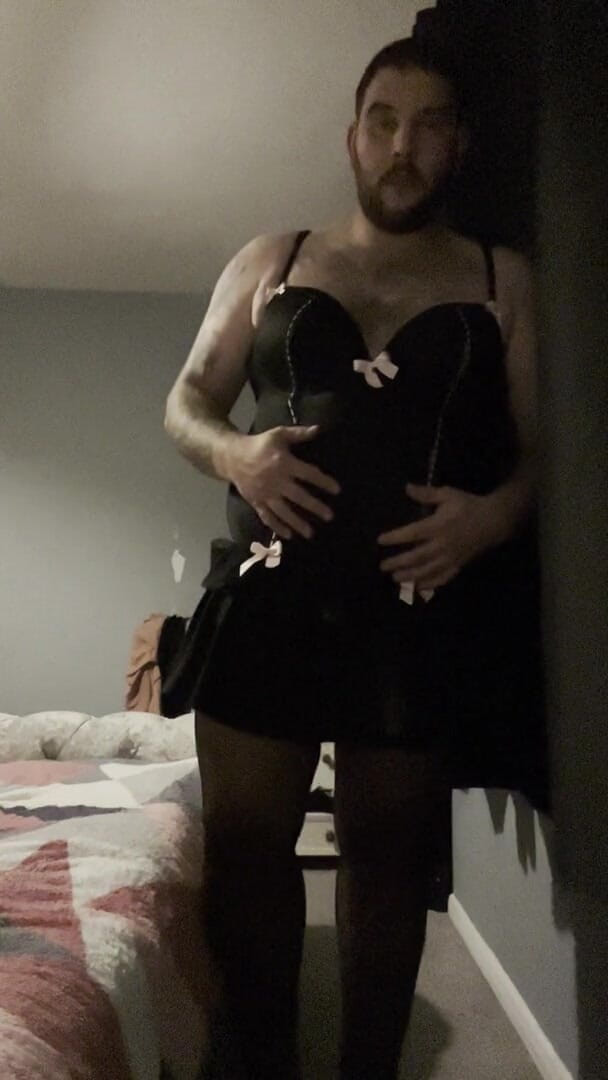 Shaun Cbt: Anal Crossdressers Cuffed Cock and Ball with Pierced Nipples