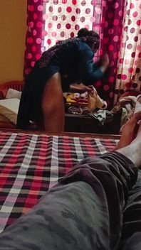 Desi Housewife Changing Panty in From of Her Lover