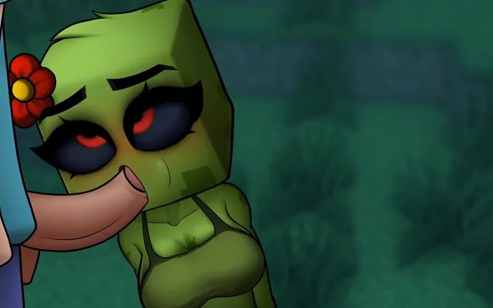 LoveSkySan69Real: Minecraft Hentai Horny Craft - Part 8 - Creeper Blowjob by Loveskysan69