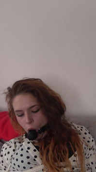Emerald's Bound Break: Tight Ropes and Humiliating Penis Gag Predicament for the Adorably Cute Secretary! + Bts