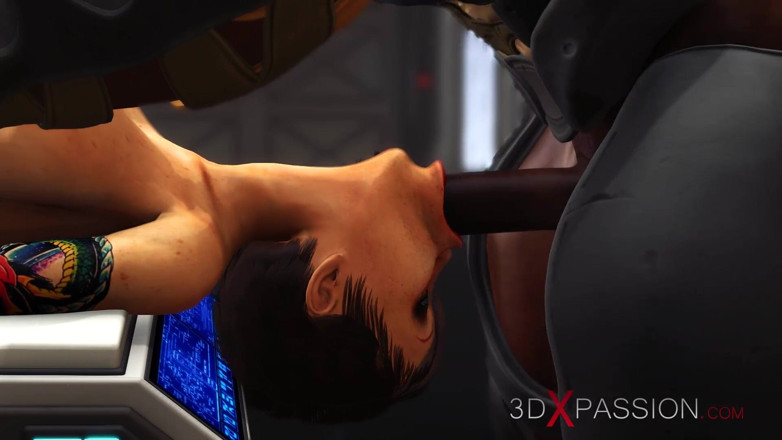 3dxpassion: Хардкор sci-Fi и сексуальная красотка в наручниках в лаборатории