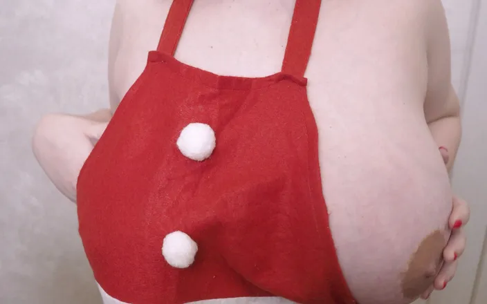 BustyVic: 4K. Christmas titfuck, quick cum