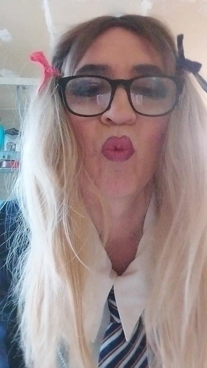 Cindy Belfast: Horny Sissy in Uniform Loves Her Precum