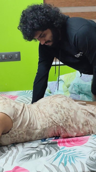 Massage Therapist and Lady Hot Massage with Hard Fuck and Desi Girl Hot Pussy Lick