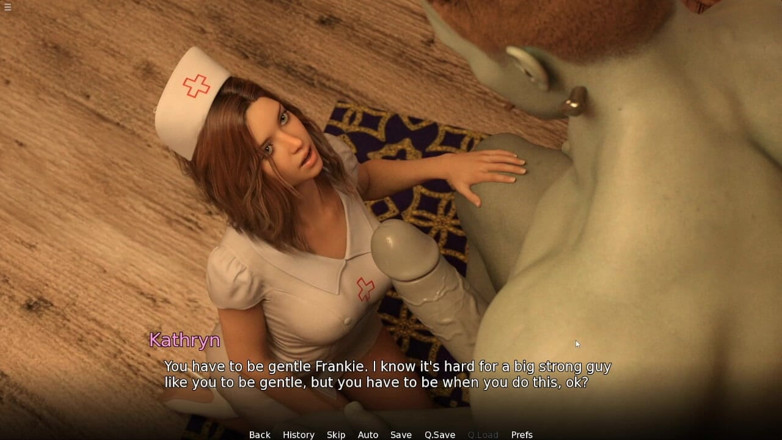 Future Money Man: Giant Muscular Guy Jerking Huge Cock Infront of Sexy Nurse