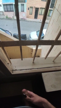 Morning jerk off in the window
