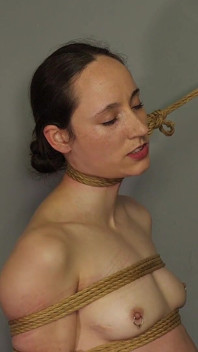 Slave Mila Tied to Post by Neck Rope Tries to Distract Herself by Reaching Multiple Orgasms While Balancing on Tiptoes (1080p)