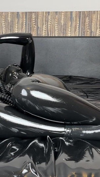 Masturbating with Sniff Dildo