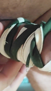 Big Dick Grandpa Tied up Lubed up with Precum.