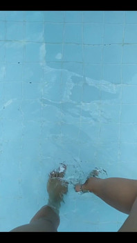White Nails + Pool = Video for You Lol