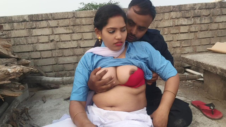 Sona bhabhi: 18 Years Virgin College Girl Big Boob Press by Her...