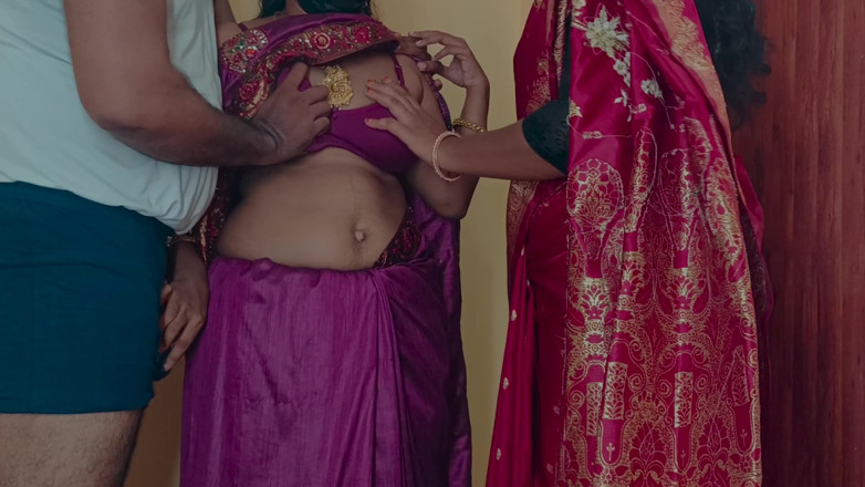 Laxi ammu: Irmãs curtindo sexo a três romance na cama com vizinho...