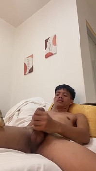 Filipino Twink Gets Hard, Jerking off to Explosive Cumshot