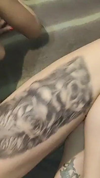 White Underwear on a Hot Black-haired Girl