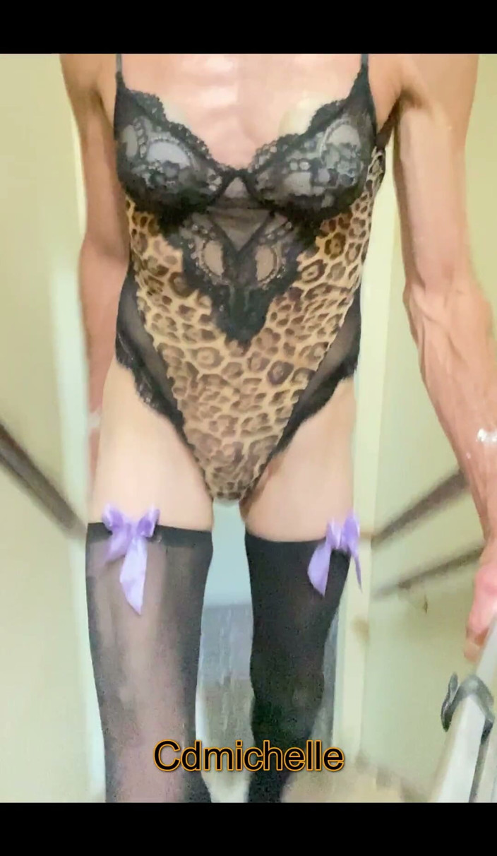 Cd Michelle lingerie: Cdmichelle at Work Dressing Walking Around the House Then Outside