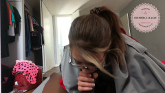 Katie Diggs: Teen wakes up boyfriend with sloppy blowjob and slurps cum