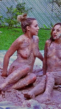 Tight Babes Getting Naked and Messy in Cake!