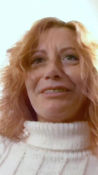 Ann-lorca: Horny MILF Redhead Ann Lorca Doing a Hot Striptease in the Stairs