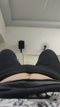 White Girl Training in Leggings Marking Her Pussy