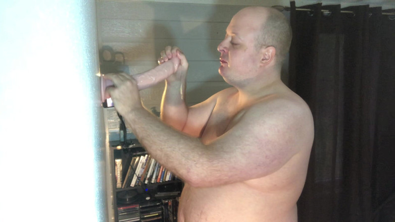 Charlieboy69: Deepthroat Huge 11 Inch King Cock Dildo Second Angle