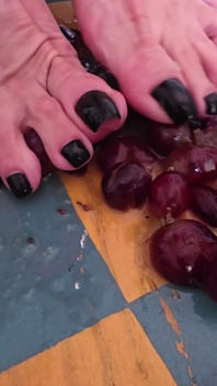Grape Crushing, Feet and Sky High Heels of Empress Bella Sadica