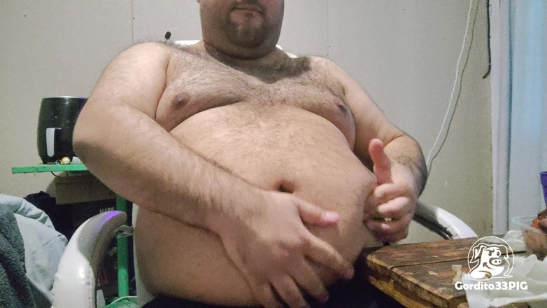 Gordito33PIG: Greedy Fat Pig Won't Stop Eating and Masturbating
