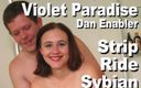 Picticon bondage and fetish: Violet Paradise и Dan Enabler раздевается и скачет на сибиане
