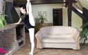 Watch4fetish: Balerina fleksibel melakukan latihannya